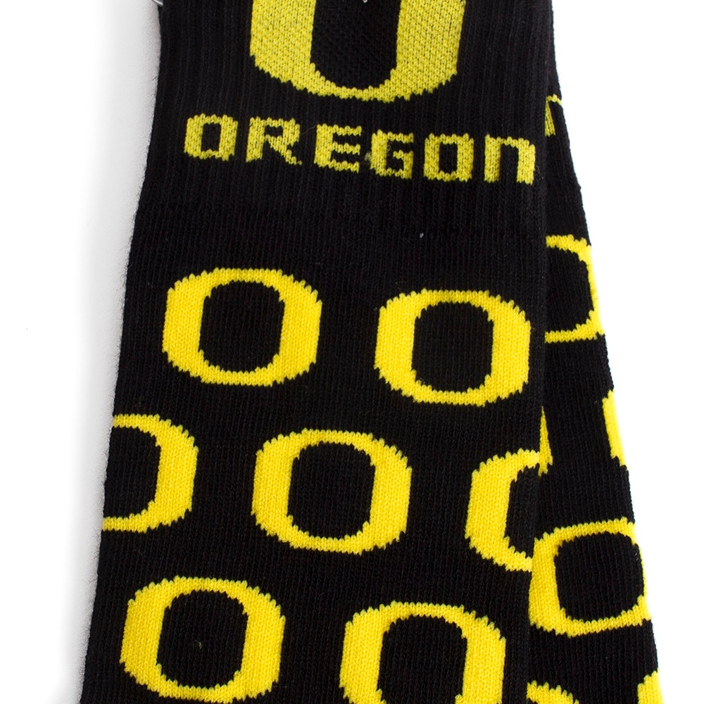 Classic Oregon O, Donegal Bay, Black, Crew, Accessories, Unisex, Sock, 511242